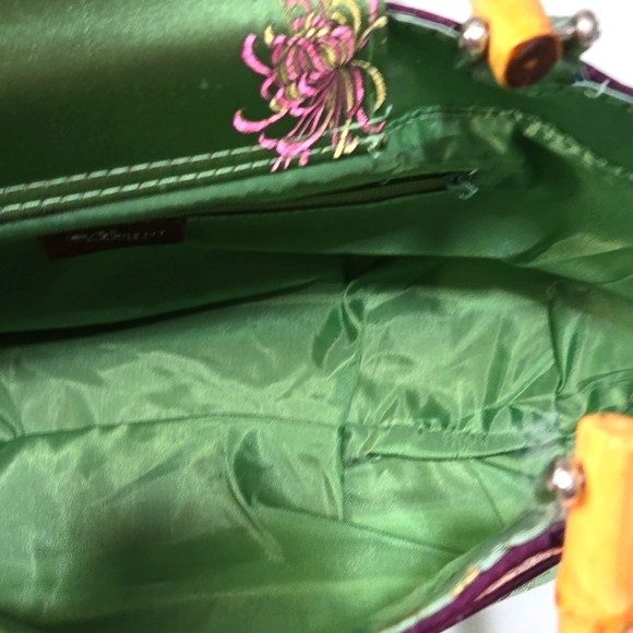 NWT  Yans NY 100% Rayon Embroidered Purse - Picture 6 of 9